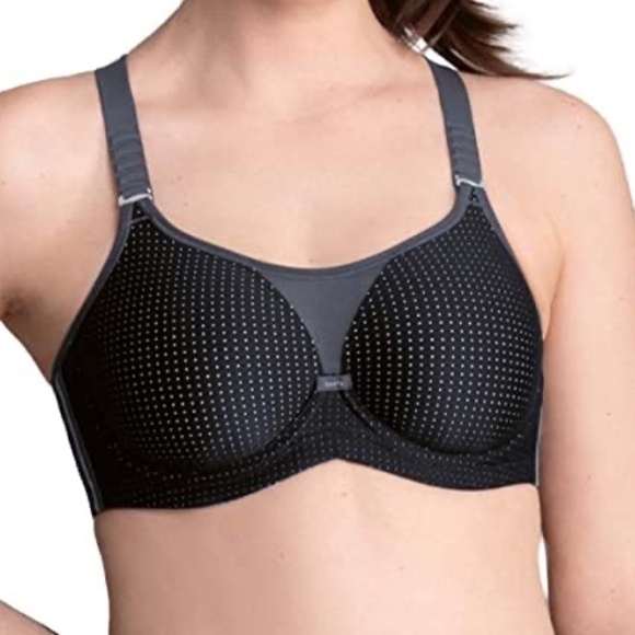 NWT Anita Performance WireX Sports Bra- Anthracite - size 36C